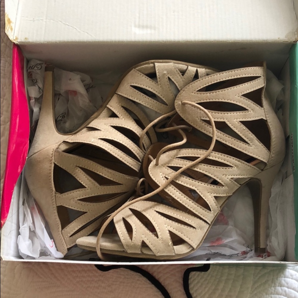 Strappy heels